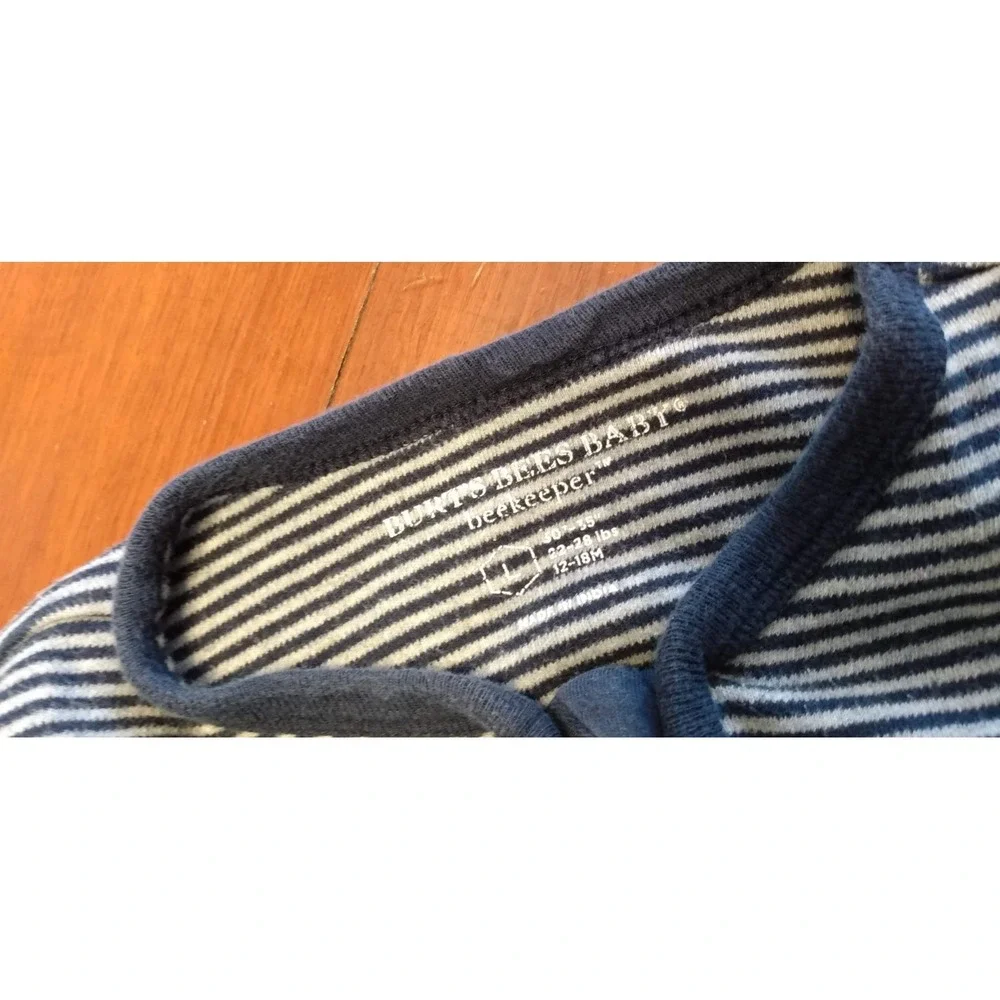 BURT'S BEES Organic Cotton SLEEPSACK 12M Nautical Prep Coastal Baby Eco-Friendly